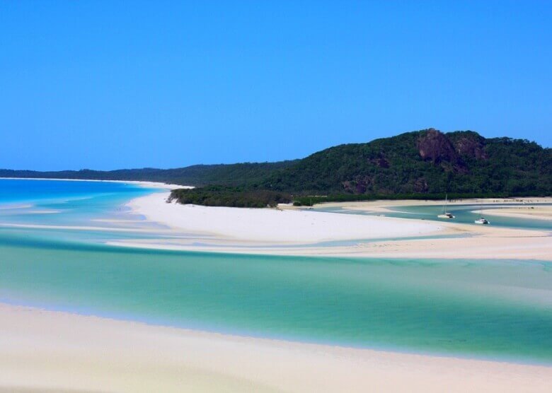 Der Whitehaven Beach in Australien - einer der schönsten Sandstrände der Welt!