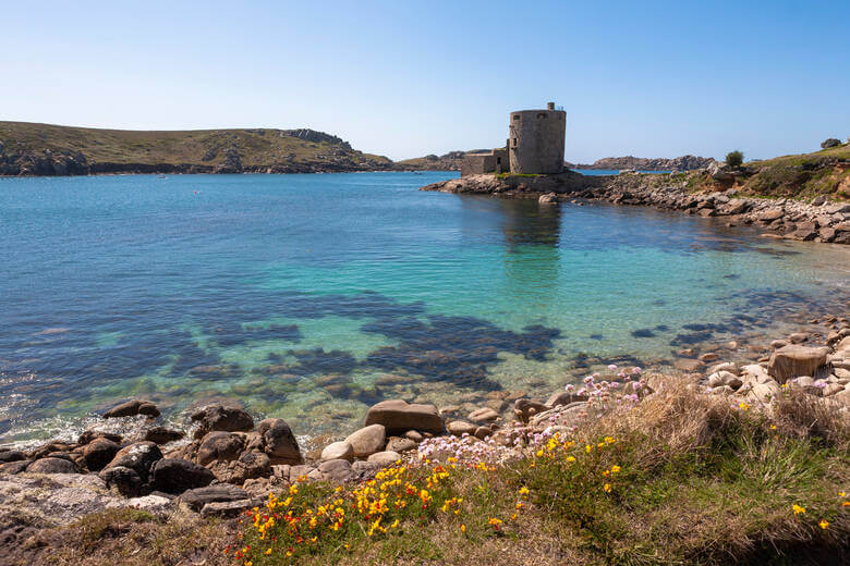 Cromwell's Castle direkt am Meer auf den Scilly-Inseln