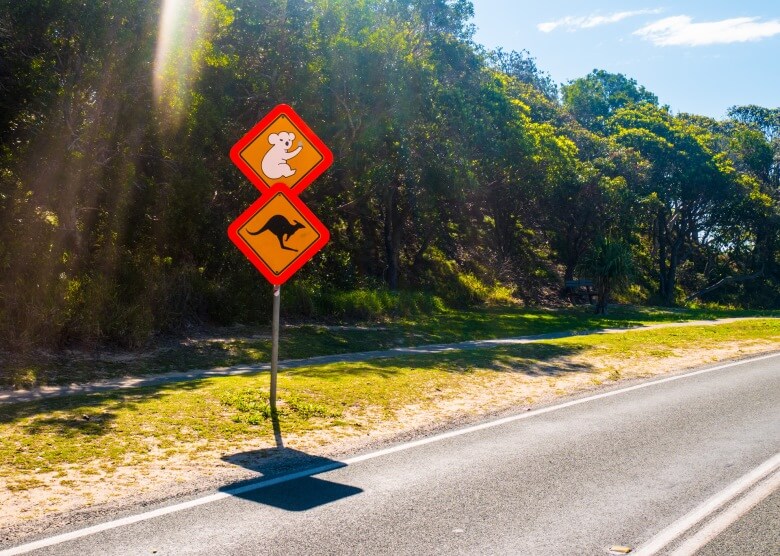 Verkehrsschilder in Australien