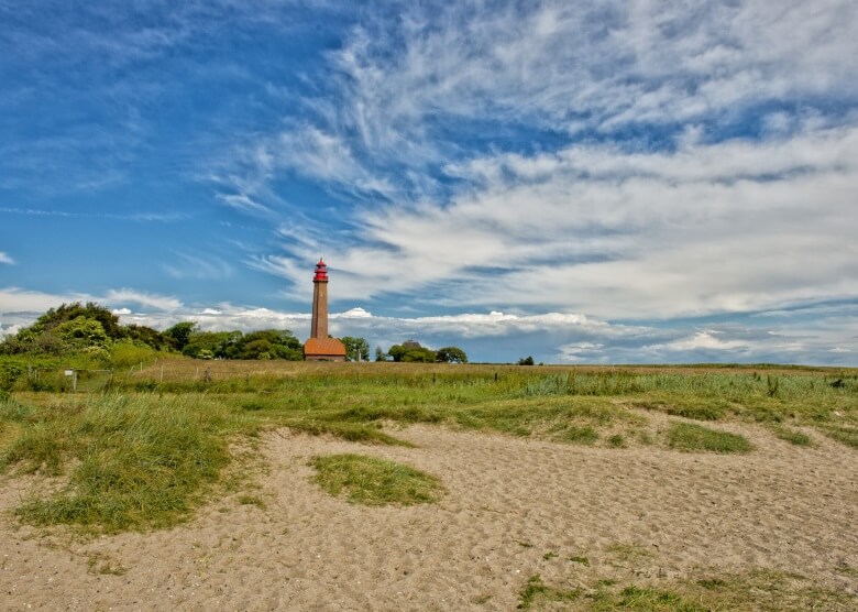 Leuchtturm am Strand Flügger auf Fehmarn
