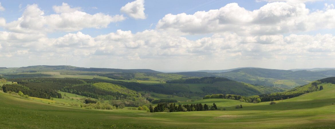 Die Rhön beherbert einige Vulkane in Deutschland