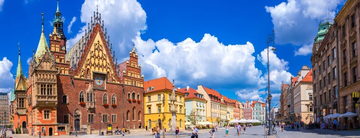 Markplatz von Breslau in Polen