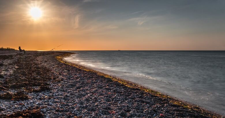 Der Gammendorfer Strand bei Sonnenuntergang ist wunderschön