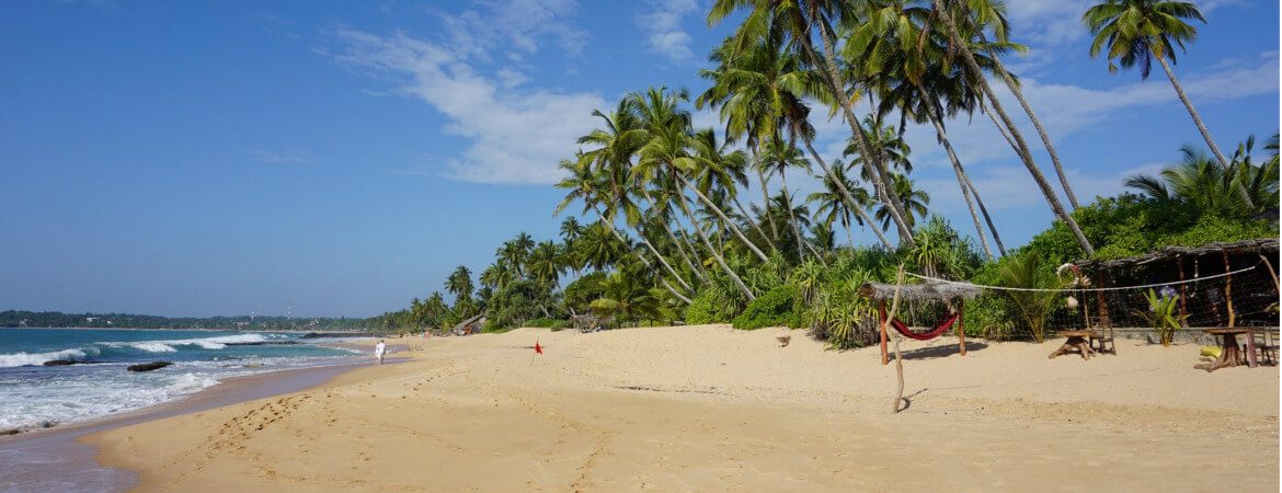 Sandstrand auf der Insel Sri Lanka