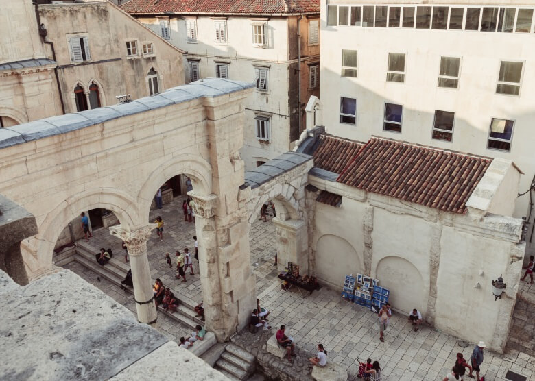 Der Diokletianpalast umfasst die lebendige Altstadt von Split