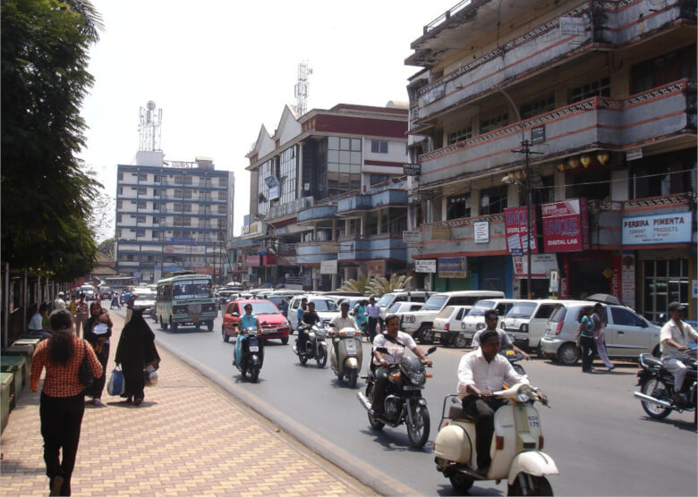 Straßenszene in Margao