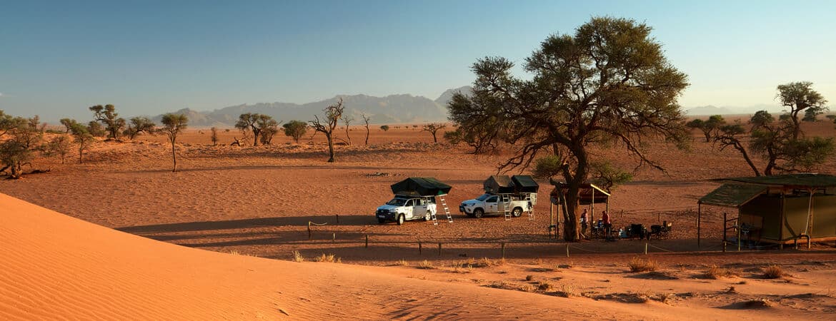 Camper in der Namib-Wüste