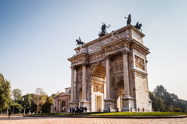 Der Arco della Pace in Mailand im Sempione Park