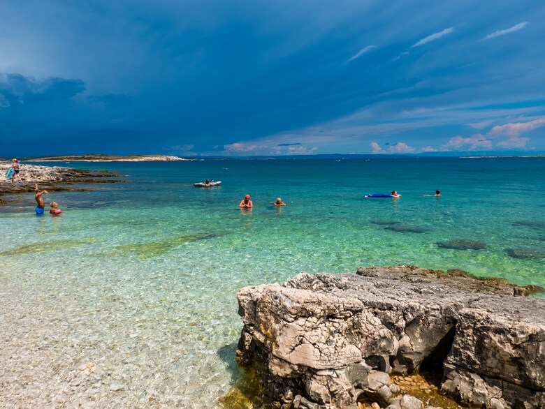 Badebucht in Istrien, Kroatien