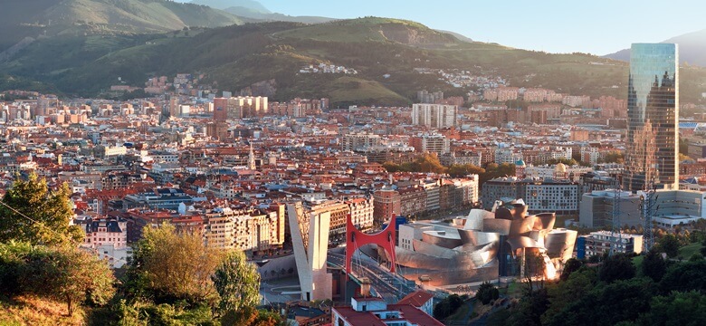 Blick über Bilbao in Nordspanien