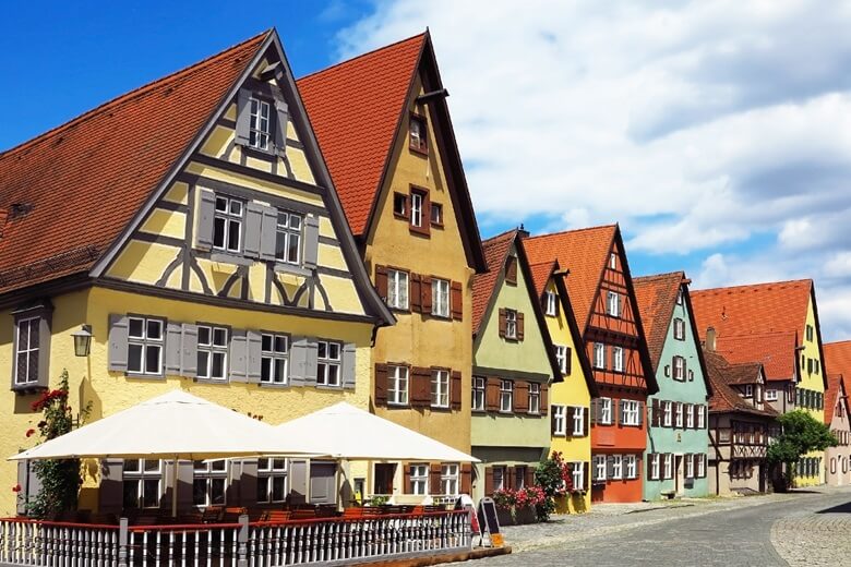 Häuser in der Altstadt von Dinkelsbühl, Deutschland