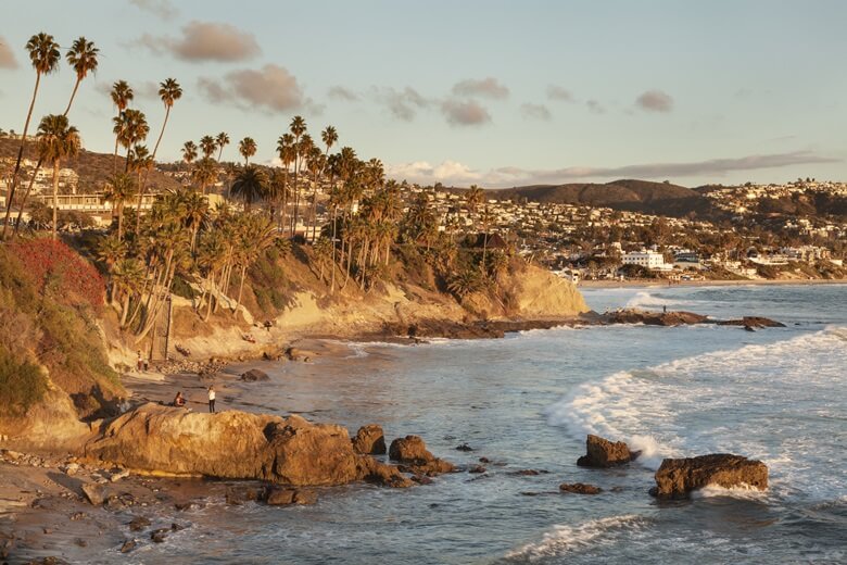 Küste am Laguna Beach in Kalifornien, USA