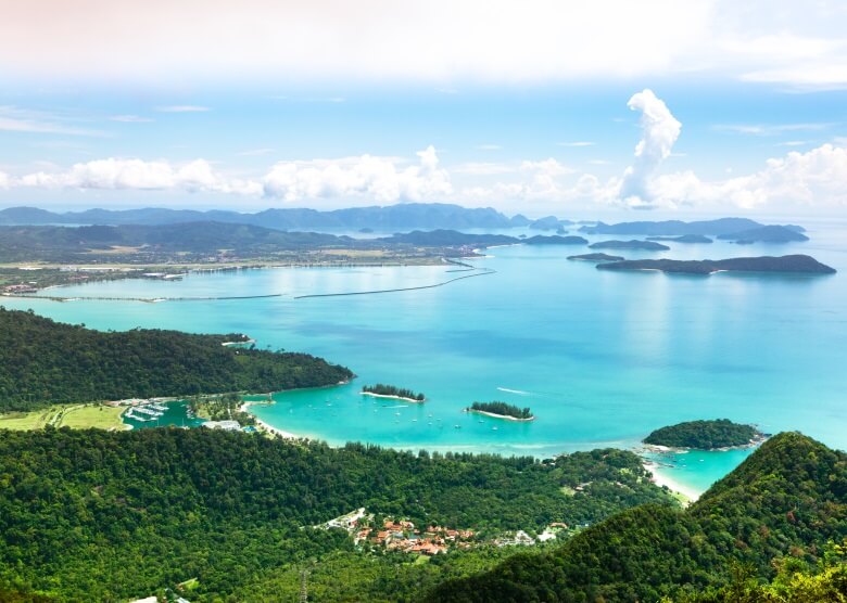 Blick über die Insel Langkawi