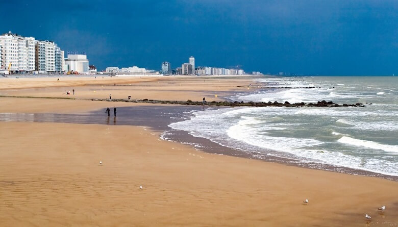 Strand in Ostende in Belgien