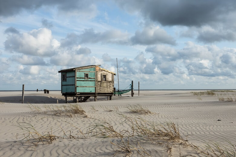 Hütte am Wittdün Hauptstrand auf der Nordseeinsel Amrum