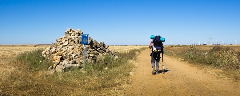Wanderer auf dem Jakobsweg