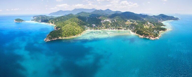 Blick auf die thailändische Insel Koh Phangan