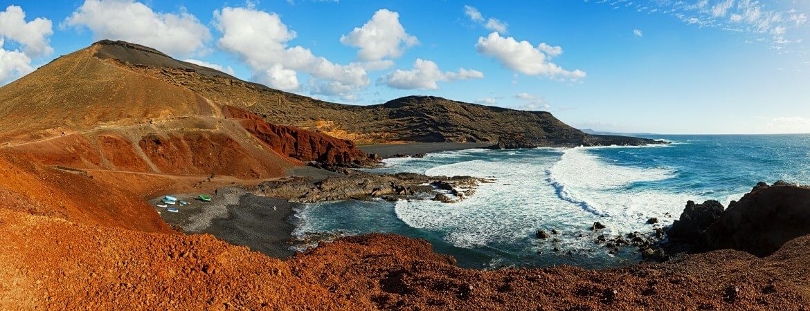 Schwarzer Strand Playa el Golfo auf Lanzarote