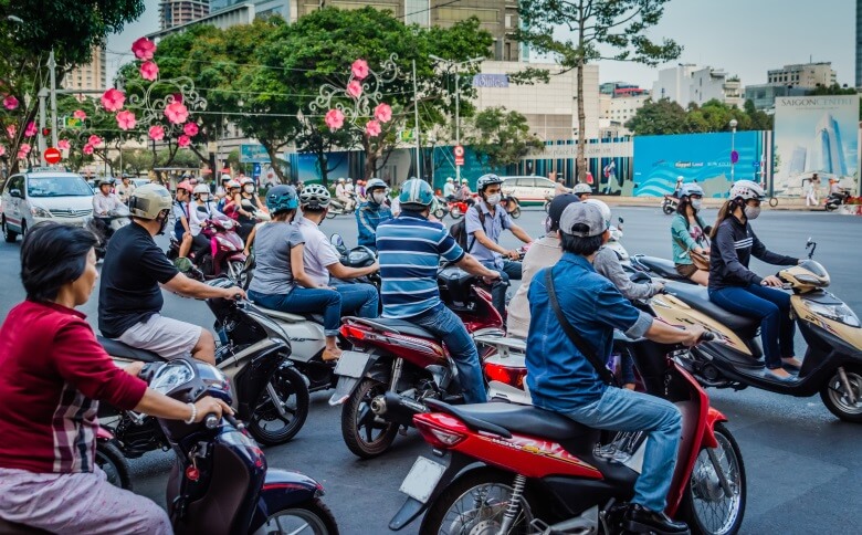 Verkehr in der vietnamesischen Hauptstadt Saigon