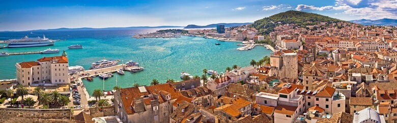 Blick über die Stadt Split in Kroatien