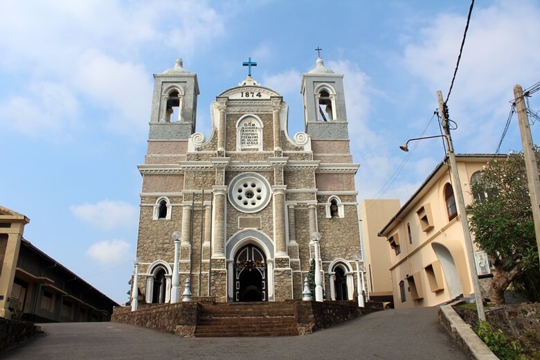 St. Mary's Kathedrale in der Altstadt von Galle in Sri Lanka