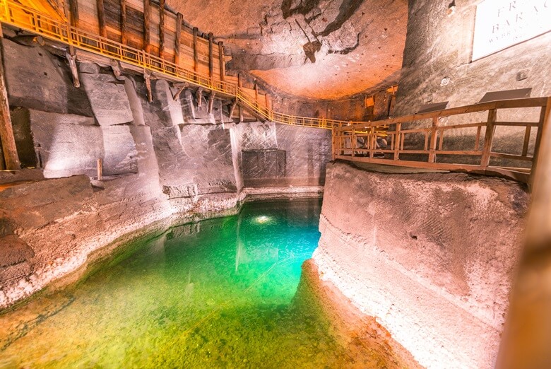 Grotte in der Wieliczka-Salzmine in Polen