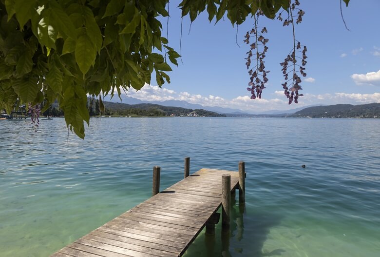 Steg am Wörthersee bei Klagenfurt in Österreich