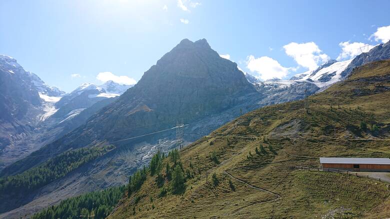 Blick auf das Stilfser Joch in Südtirol