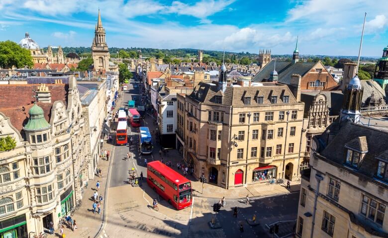 Blick auf Oxford in Südengland