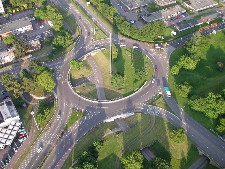 Kreisverkehr in Großbritannien