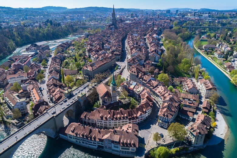 Blick auf die Schweizer Hauptstadt Bern