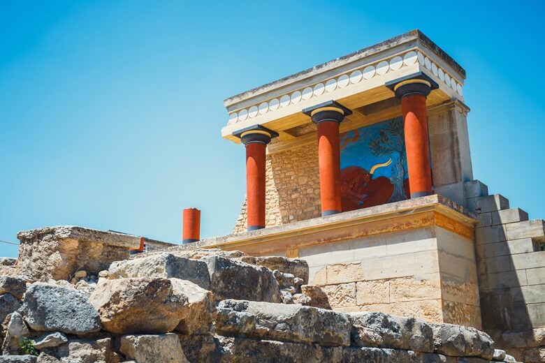 Palast von Knossos in der Nähe von Heraklion auf Kreta