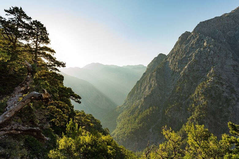 Blick in die beeindruckende Samaria-Schlucht auf Kreta