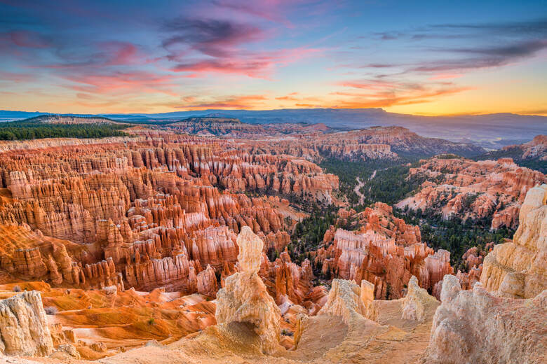 Sonnenaufgang über dem Bryce Canyon National Park