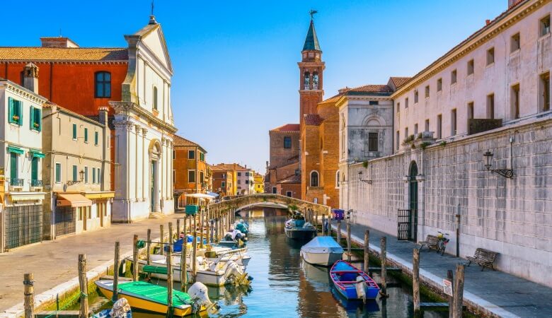 Die Lagunenstadt Chioggia in Venetien