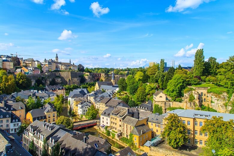 Blick auf Luxemburg mit der Burg
