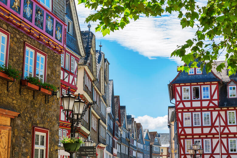 Die Altstadt von Herborn auf der Deutschen Fachwerkstraße