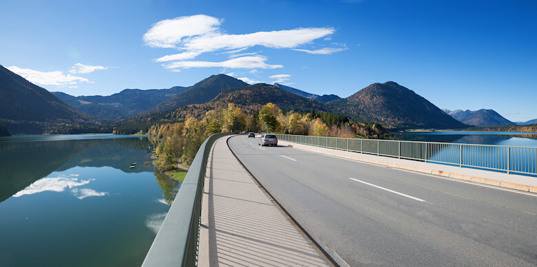 Sylvensteinbrücke in Bayern