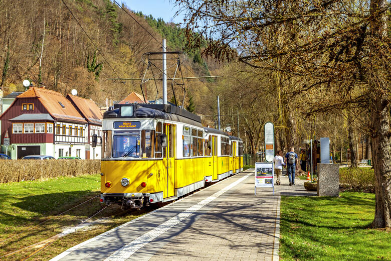 Kirnitzschtalbahn in der Sächsischen Schweiz