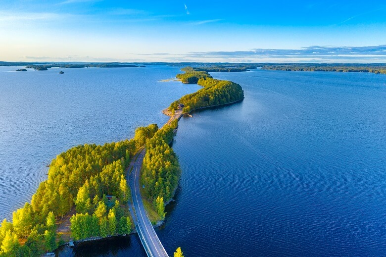 Blick über die Finnische Seenplatte 