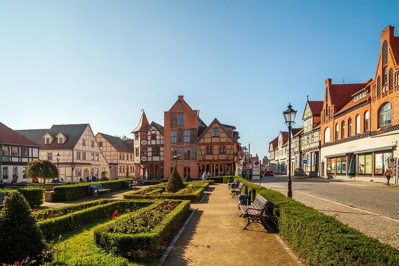 Stadtkern in Tangermünde an der Elbe