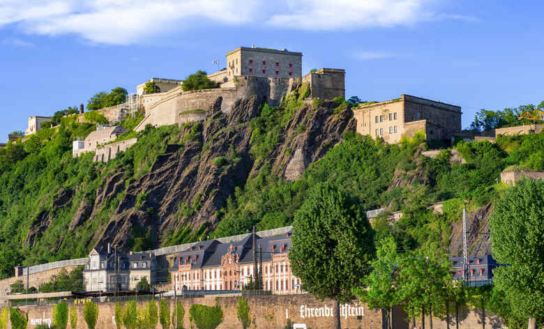 Festung Ehrenbreitstein in Koblenz an der Mosel