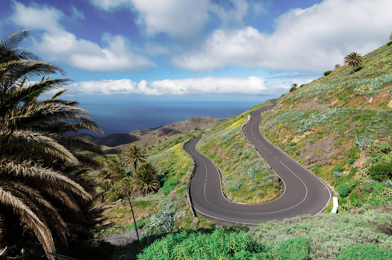 Serpentinenstraßen auf La Gomera