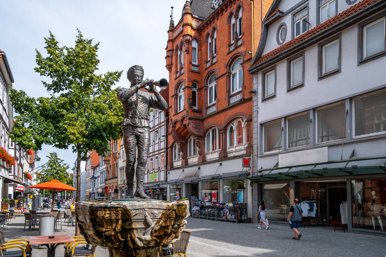 Rattenfänger, Statue, Hameln, Deutschland