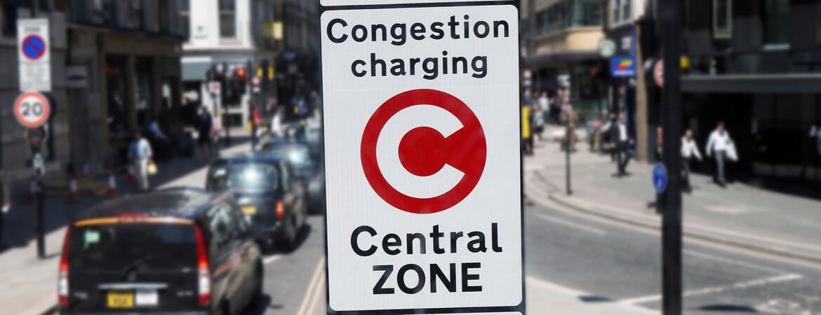 Congestion Charge Schild in London