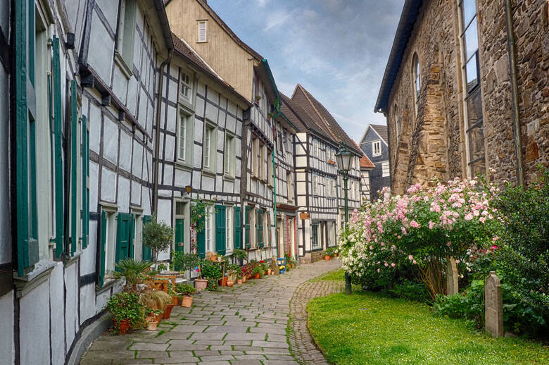 Fachwerkhäuser in der Altstadt von Hattingen