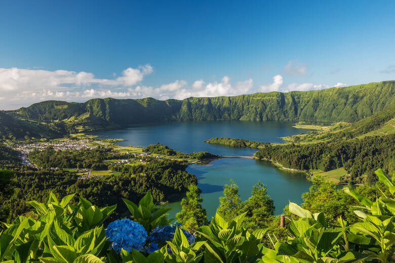 Vulkansee Sete cidades auf Sao Miguel (Azoren)