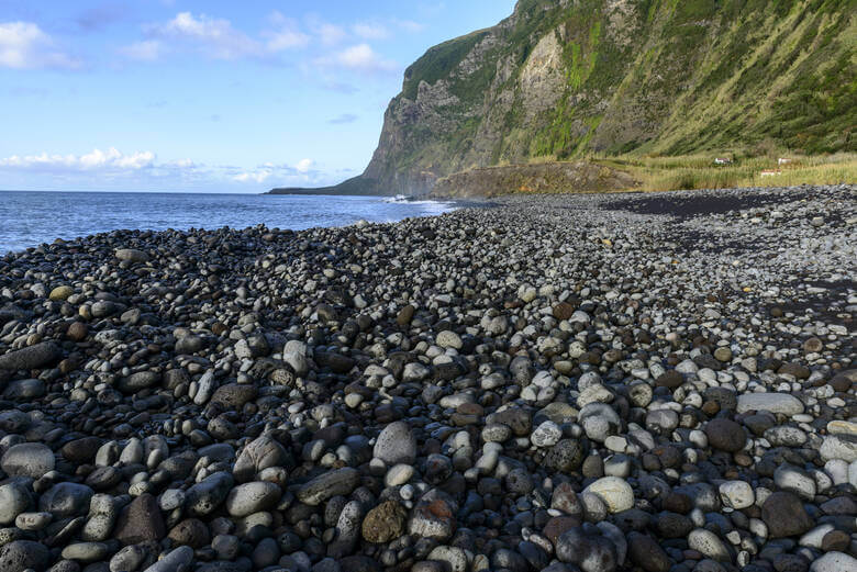 Lavastrand Faja de Lopo Vaz auf den Azoren