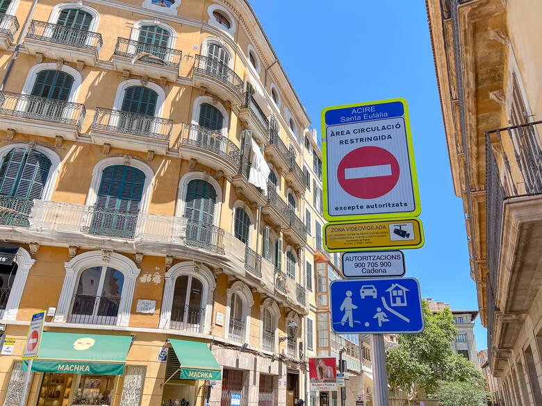 Verkehrsberuhigte Zone in Palma de Mallorca