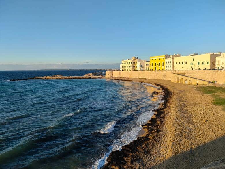 Stadtstrand von Gallipolli in der Abendsonne